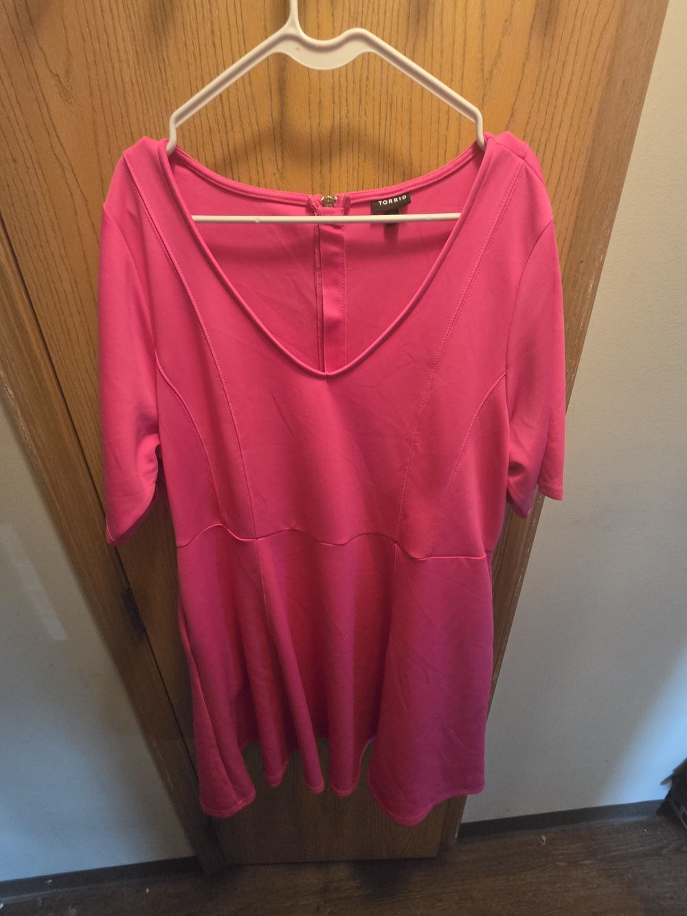 torrid Bright Pink V-Neck Mini Dress 3x